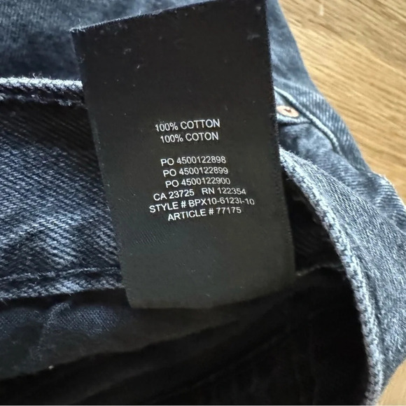 Denim Forum The Nina Midi Jean Shorts Black Size 30 Aritzia - Picture 6 of 11